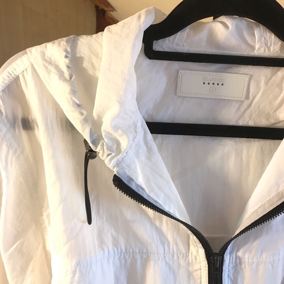 BlankNYC White Windbreaker Hoodie, EUC, S - Picture 2 of 16
